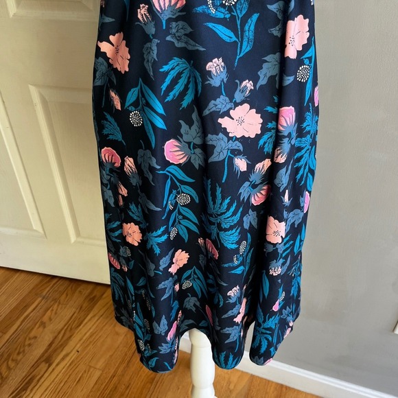 SOLD Patagonia Floral Halter Midi Dress Pink Blue Sleeveless Casual Athlesiure - Picture 10 of 13